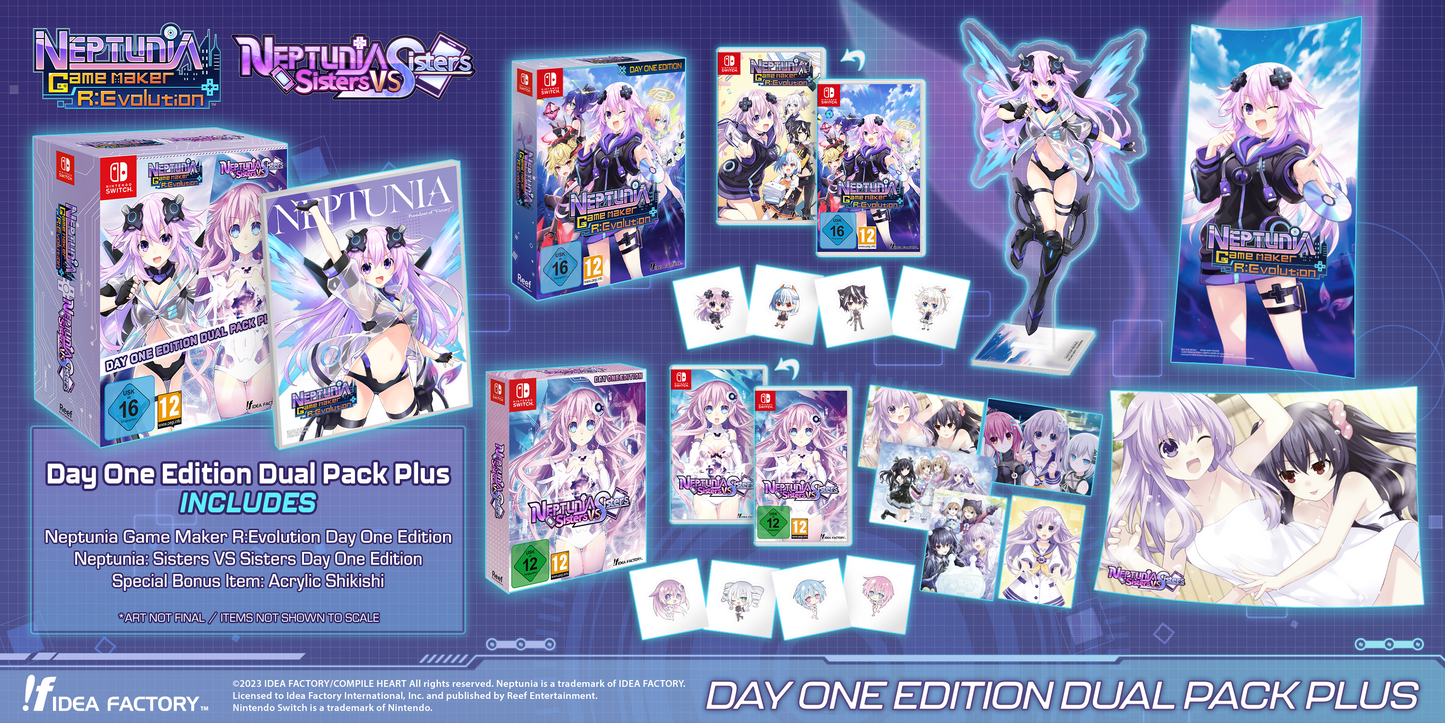 Neptunia Game Maker R:Evolution / Neptunia: Sisters VS Sisters - Day One Edition Dual Pack Plus - Nintendo Switch™